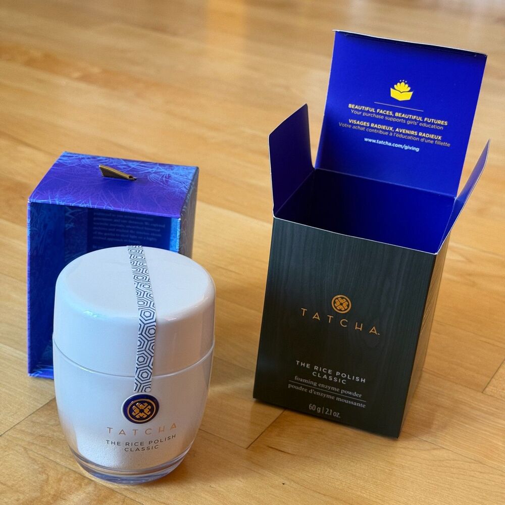 TATCHA The Rice Polish Classic Foaming Enzyme Exfoliant Powder, Full Size, New